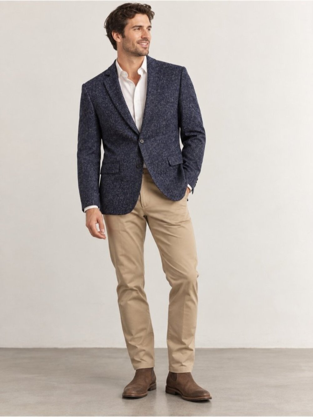 Proper Pair Mens Medium Blazer Navy Blue Sport Coat Textured Jacket NWT office